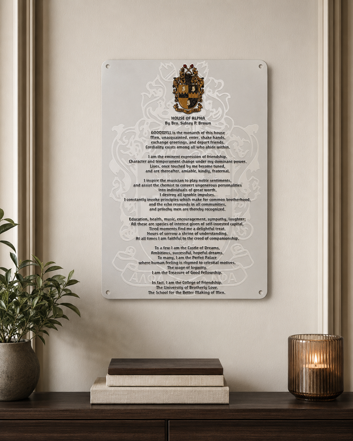 House of A. Sign